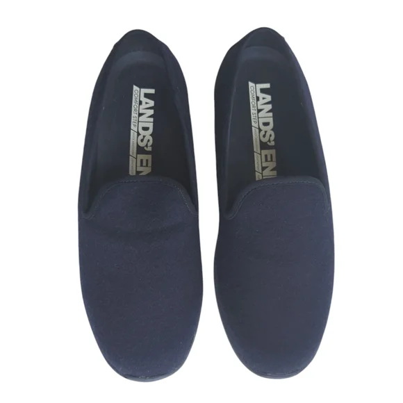 Lands' End Comfort Step Wool Slip-On Loafer Shoe Size 7.5B Blue - Picture 5 of 13